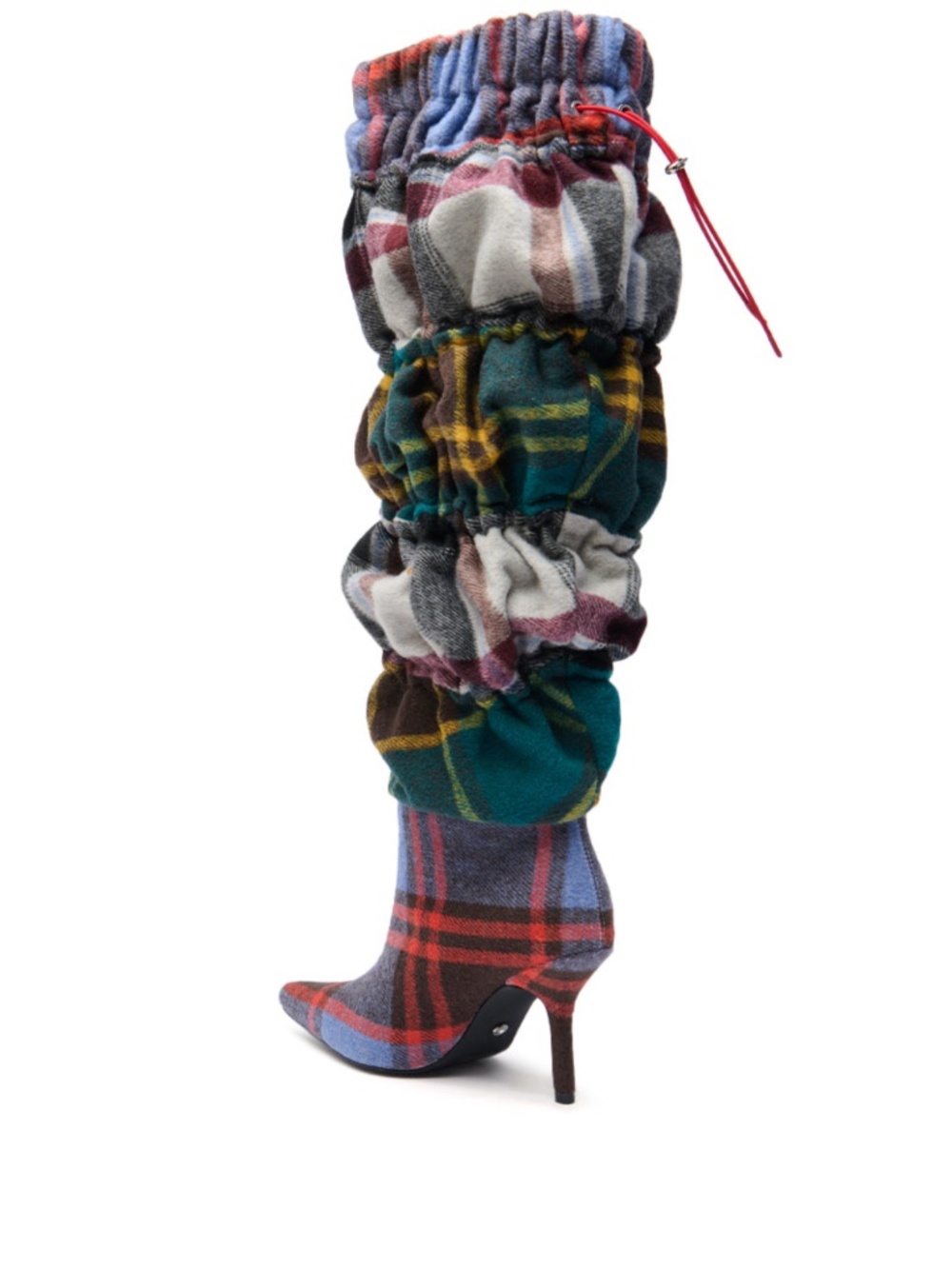 AKIRA AZALEA WANG ELODIE PLAID MULTI FLANNEL STILETTO BOOT Size 99